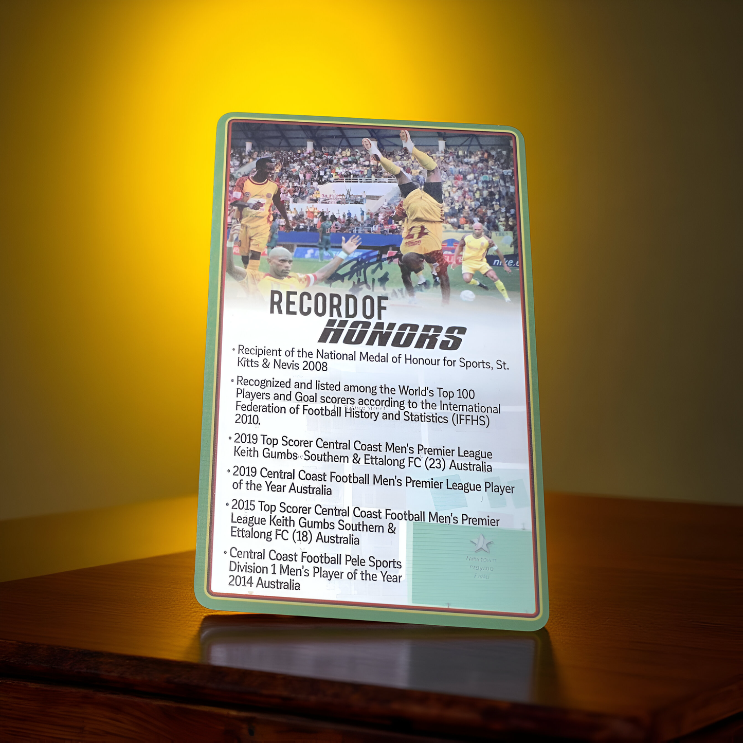 King Kayamba Gumbs Soccer Magazine & Player Card – Legacy Edition