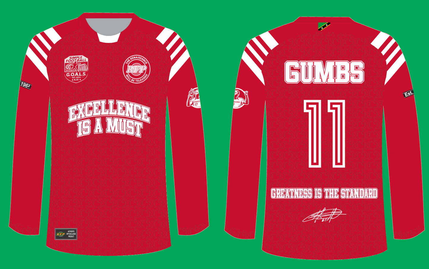 King Kayamba Gumbs Honorary Renaissance Jersey (Long Sleeve) – Limited Edition
