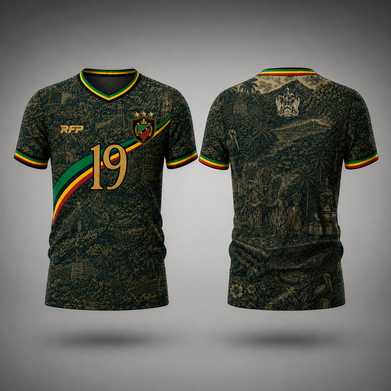 Cane & Gold Soccer Jersey