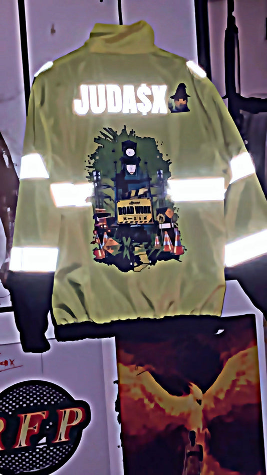 RoadWork Waterproof Construction Windbreaker - Highlighted Green