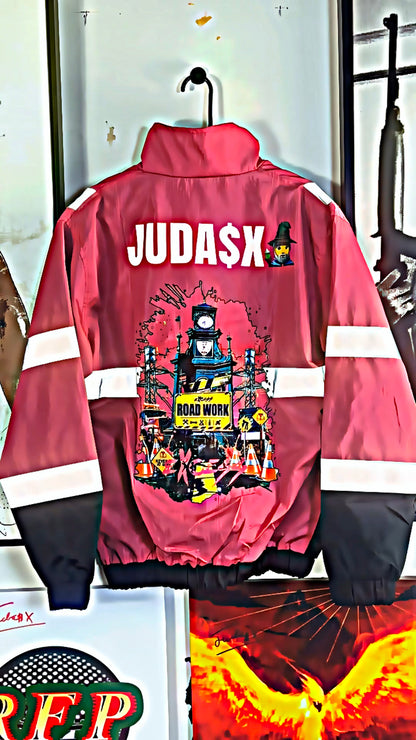 RoadWork Waterproof Construction Windbreaker - Highlighted Pink