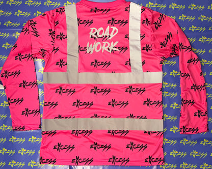 Road Work High-Visibility Construction Shirt — Excess Edition - Pink