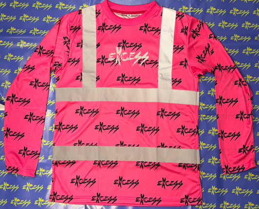 Road Work High-Visibility Construction Shirt — Excess Edition - Pink