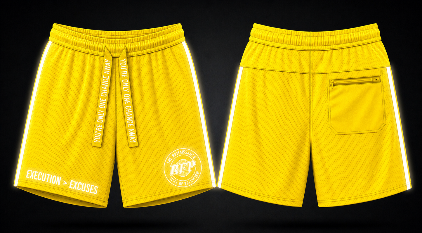 RFP Execution Shorts - The Ascent Solar Gold · Yellow