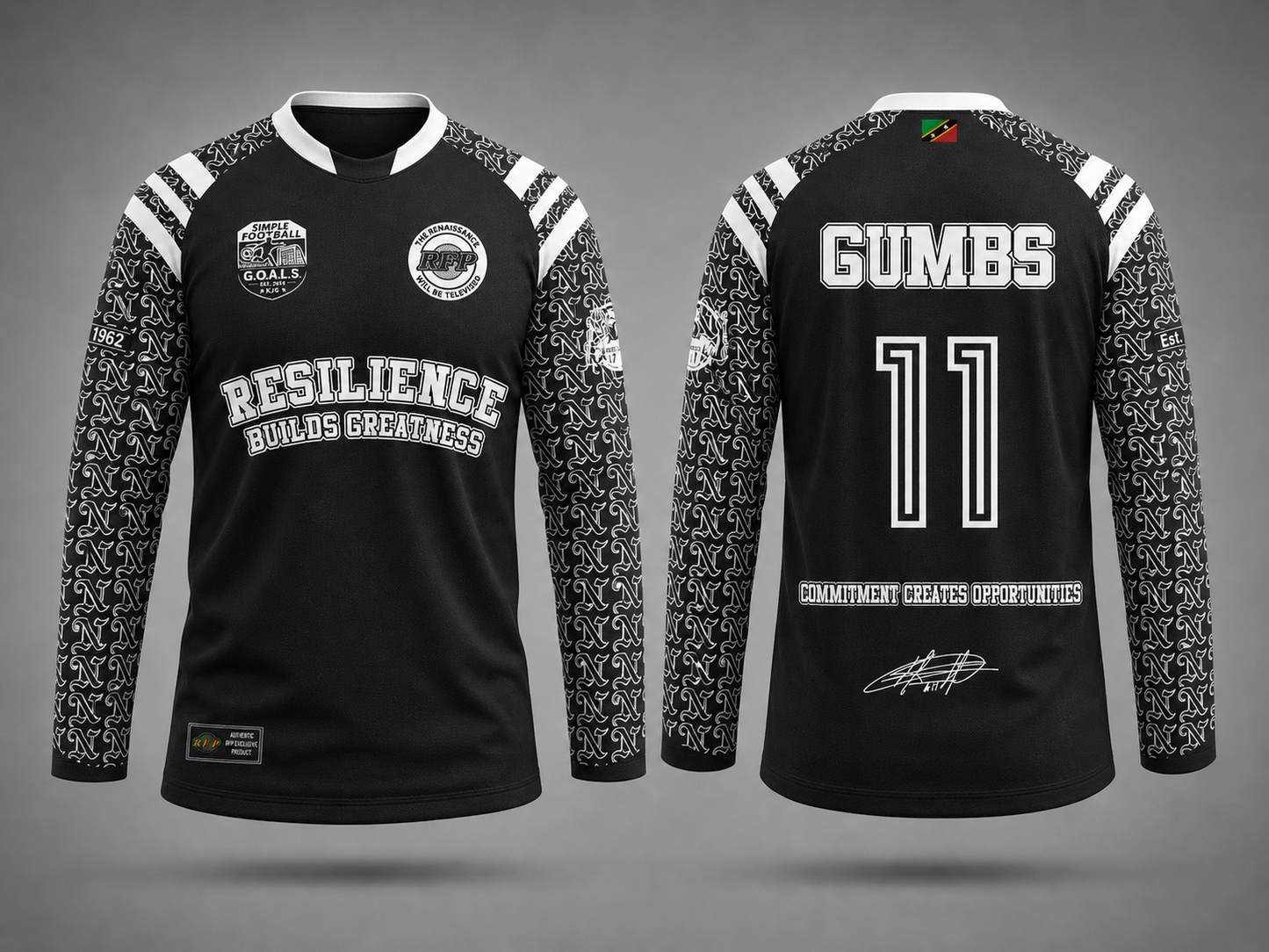 Kayamba Legend Series: Honorary Jersey of Resilience (Black, Long Sleeve)