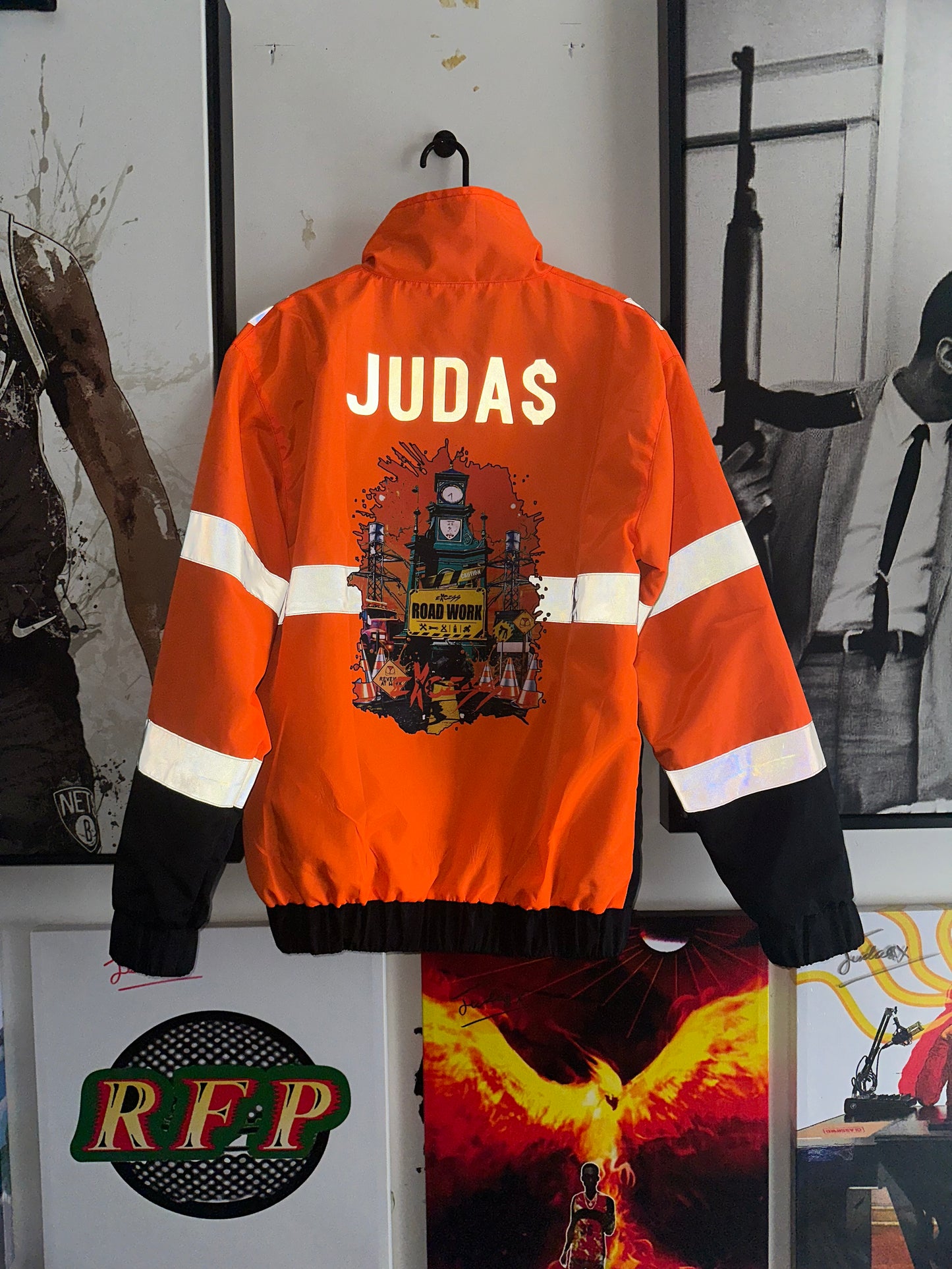 RoadWork Waterproof Construction Windbreaker - Highlighted Orange