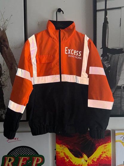 RoadWork Waterproof Construction Windbreaker - Highlighted Orange