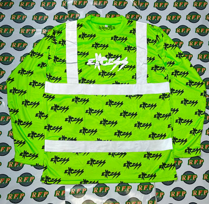 Road Work High-Visibility Construction Shirt — Excess Edition - Green