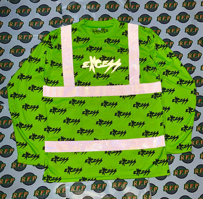 Road Work High-Visibility Construction Shirt — Excess Edition - Green