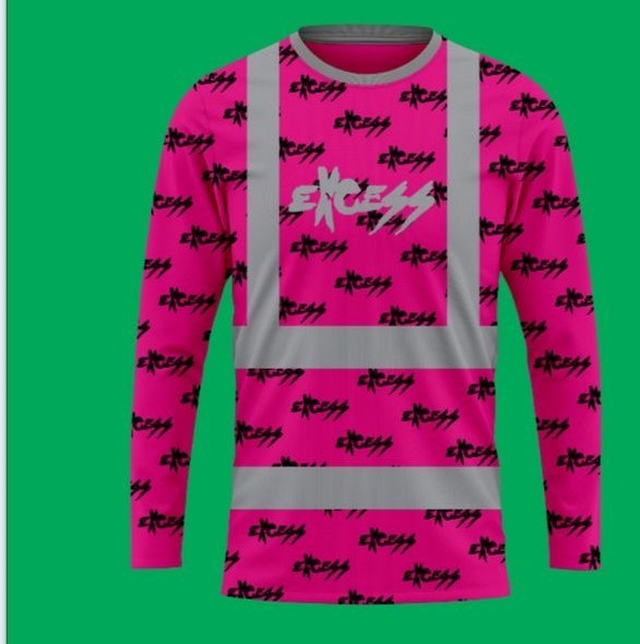 Road Work High-Visibility Construction Shirt — Excess Edition - Pink