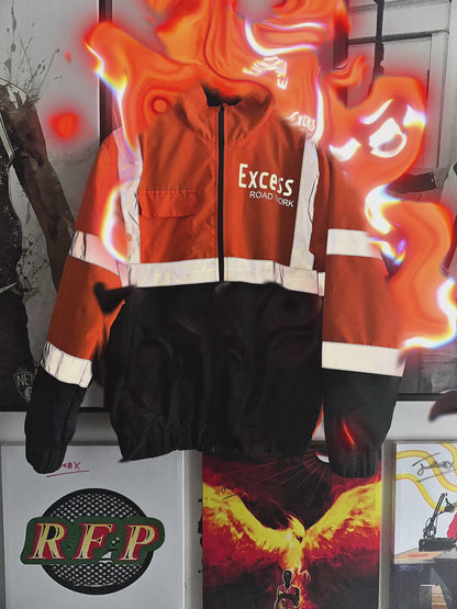 RoadWork Waterproof Construction Windbreaker - Highlighted Orange