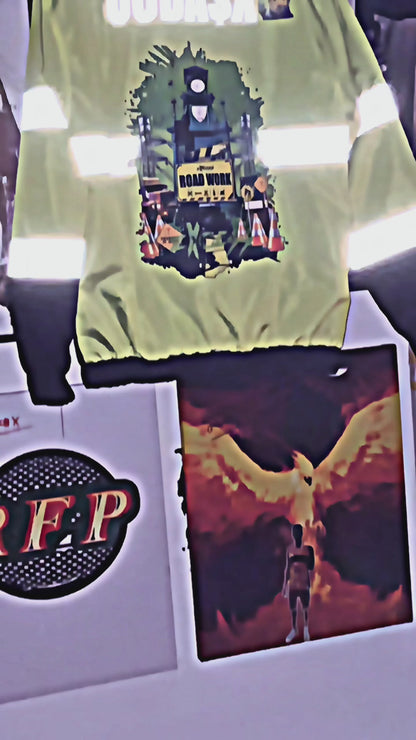 RoadWork Waterproof Construction Windbreaker - Highlighted Green