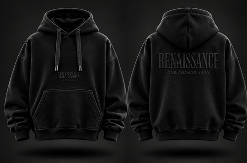 Renaissance Form 1 FW 26 hoodie black design mockup