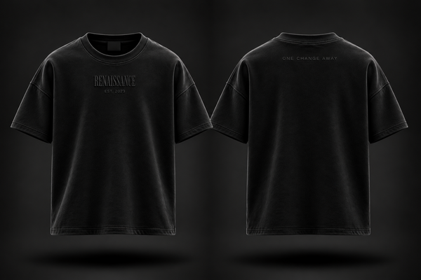 Renaissance Form 1 FW 26 tee black design mockup