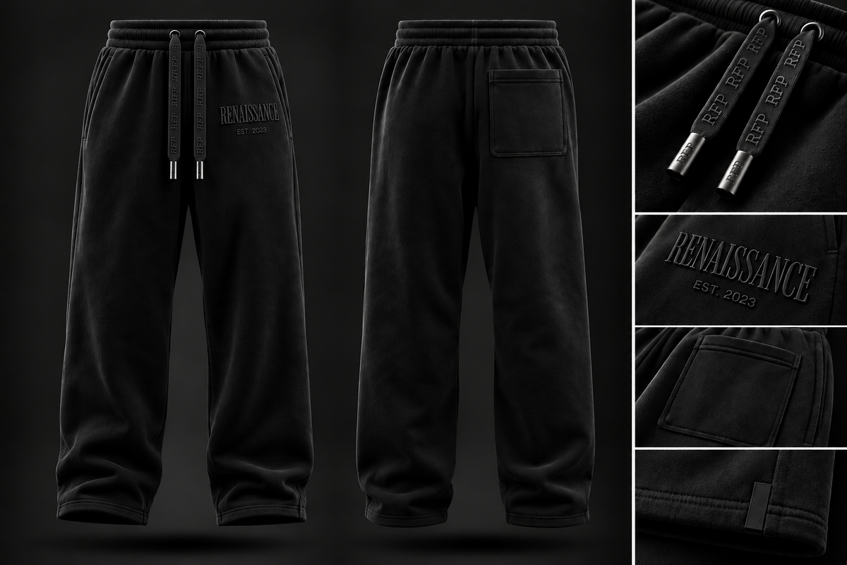 Renaissance Form 1 FW 26 trouser black design mockup