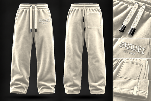 Renaissance Form 1 FW 26 trouser bone design mockup