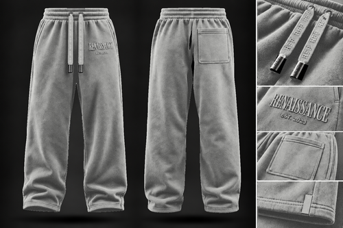 Renaissance Form 1 FW 26 trouser grey design mockup